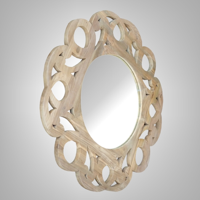 Carving Round Mirror