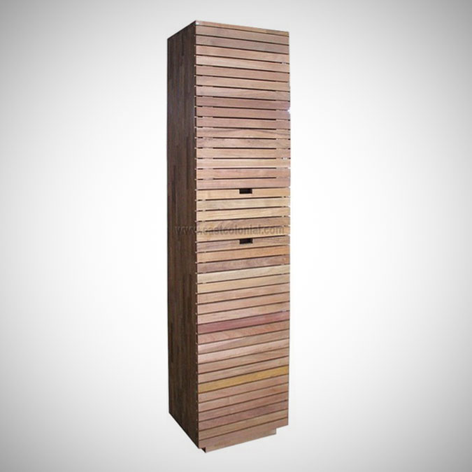 Slat Bathroom Cupboard 2 Doors 2 Drawers