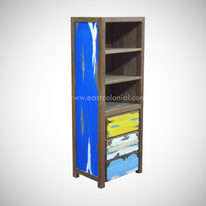 SAMUDRA SMALL CUPBOARD 3 DRAWERS 3 OPEN SHELF