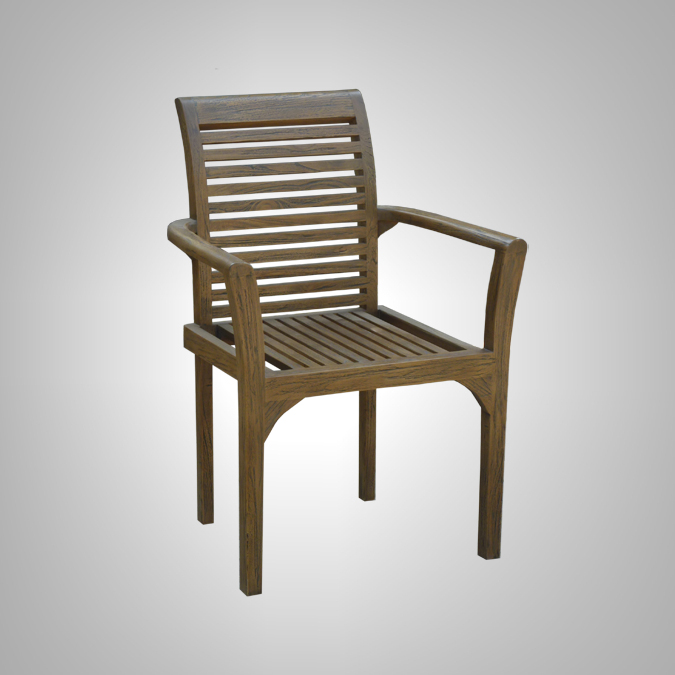 STACKING CHAIR WITH SLATS